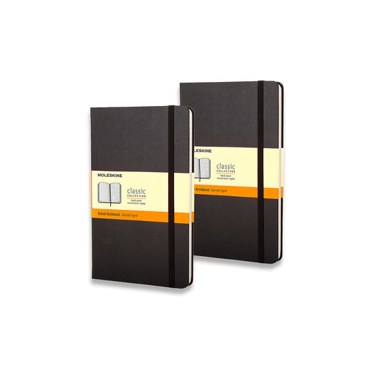 Classic Pocket Hard Cover Notebook 2 for 1 Value Pack