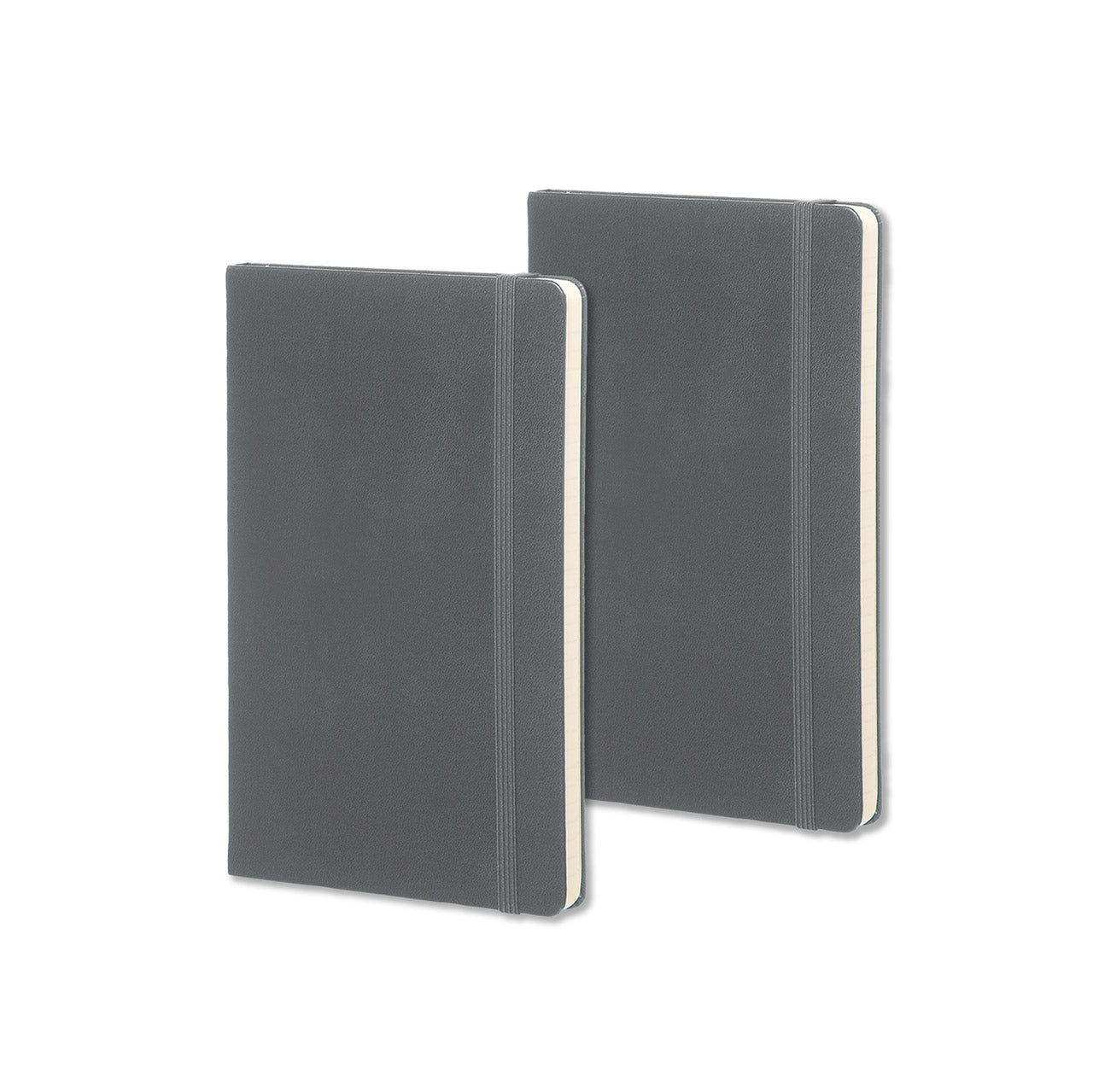Classic Medium Hard Cover Notebook 2 for 1 Value Pack Slate Grey