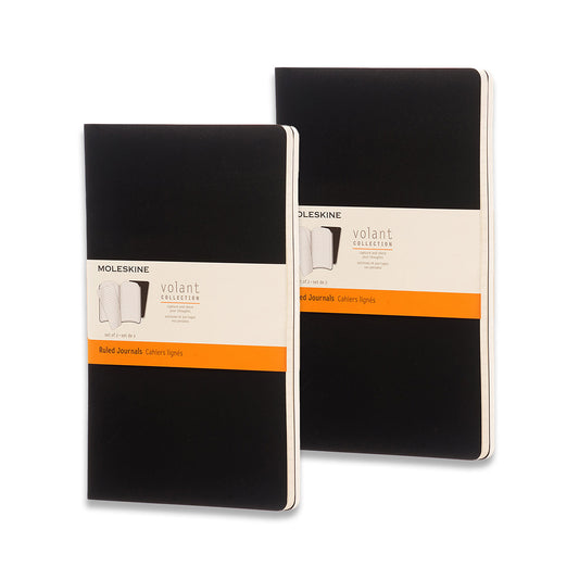 Volant Notebook 2 for 1 Value Pack Large Black