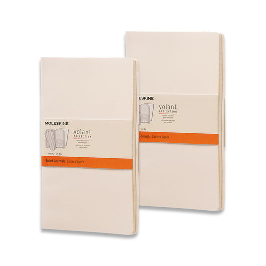 Volant Notebook 2 for 1 Value Pack Large White