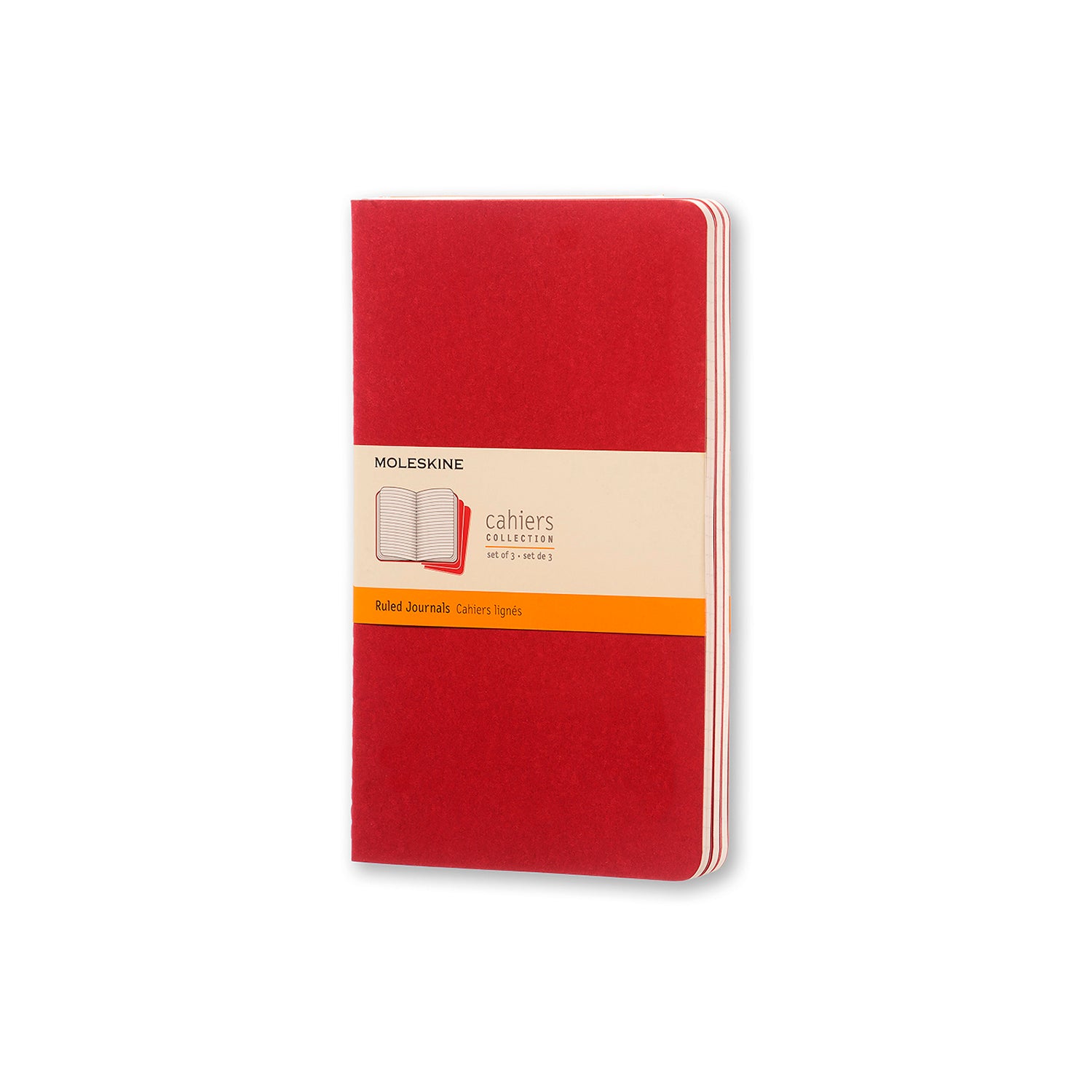 Moleskine Cahier Large Notebook Set Cranberry Red Moleskine AU moleskine-cahier-large-notebook-set-cranberry-red-moleskine-au