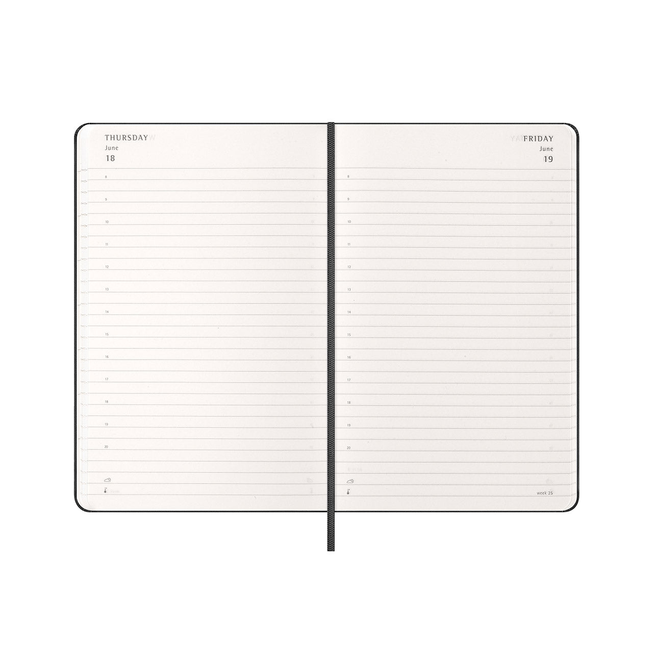 2026 Daily Diary Hard Cover Large Black