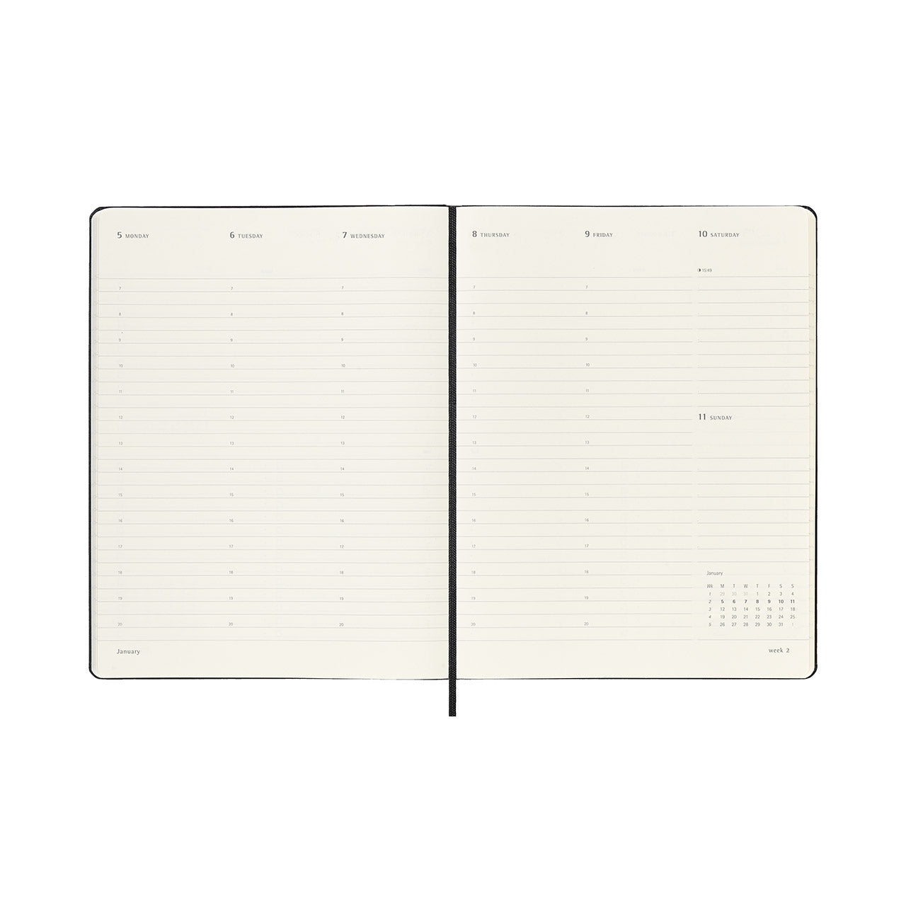 2026 Pro Weekly Vertical Hard Cover Diary Extra Large