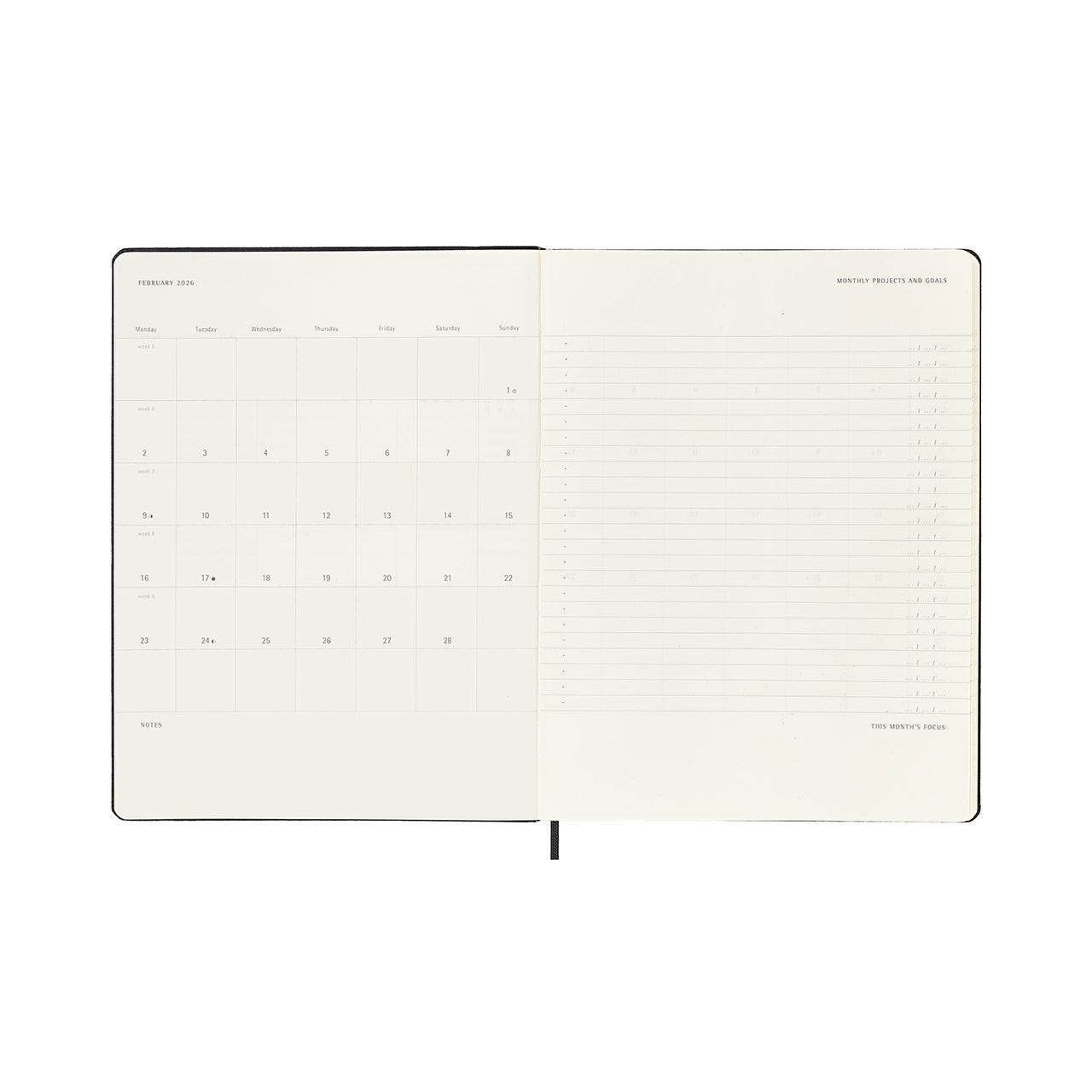 2026 Pro Weekly Vertical Hard Cover Diary Extra Large
