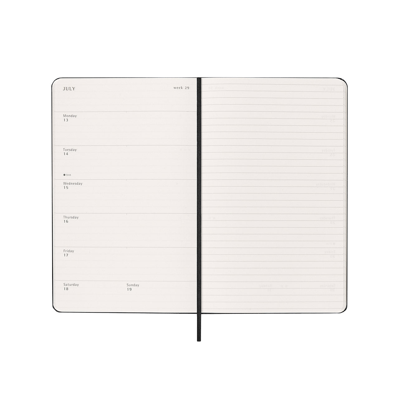 2026 Weekly Notebook Diary Hard Cover Large Sapphire Blue