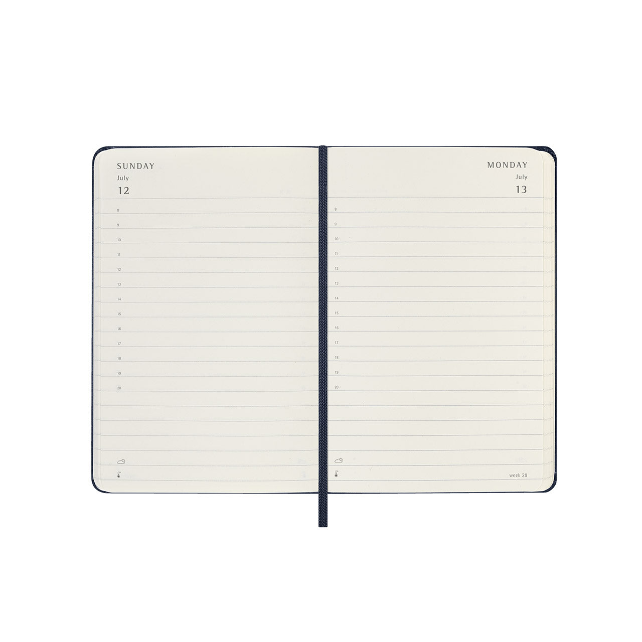 2026 Daily Diary Hard Cover Pocket Sapphire Blue