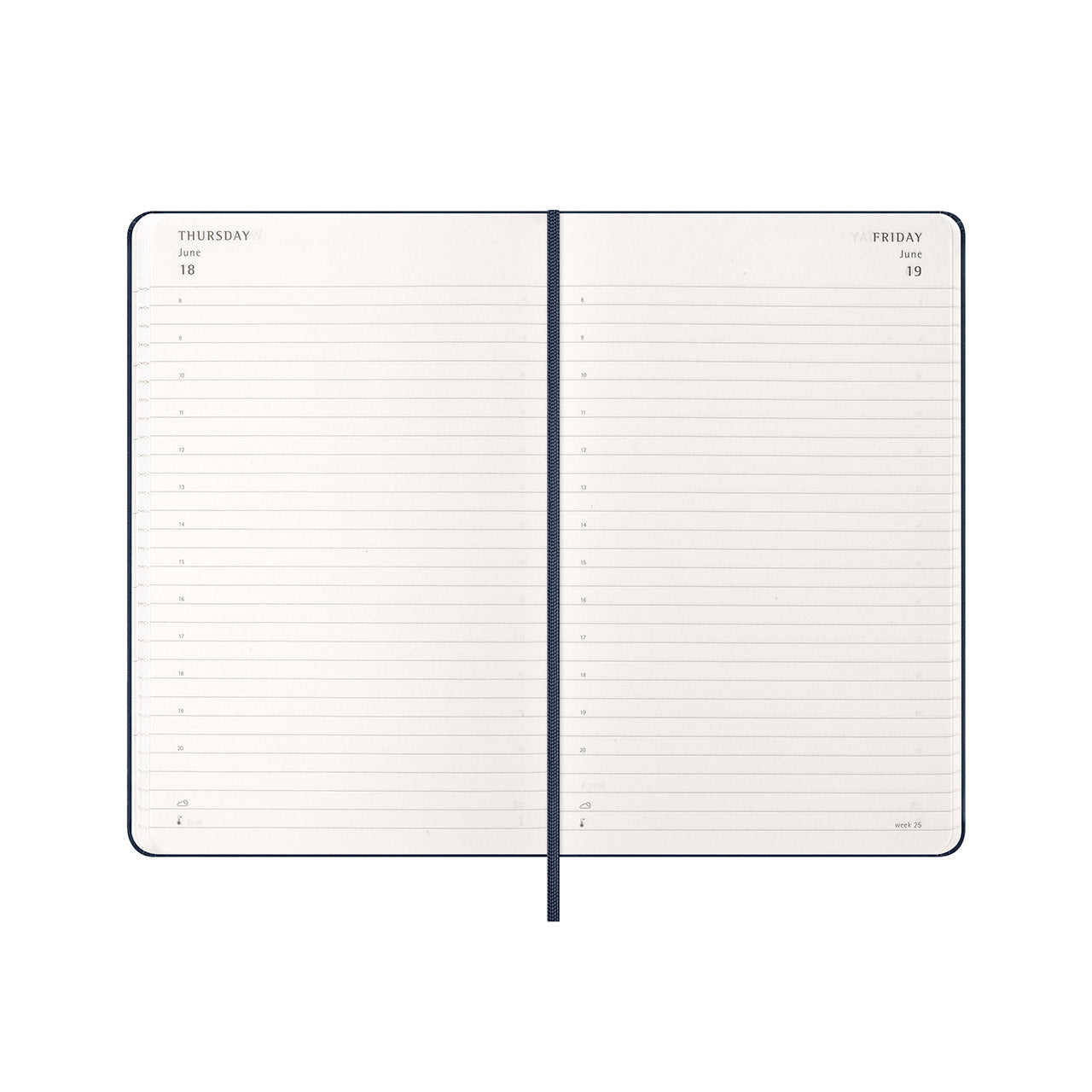 2026 Daily Diary Hard Cover Large Sapphire Blue