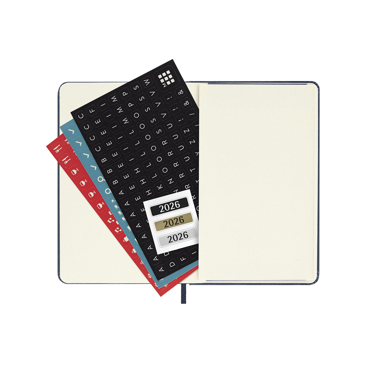 2026 Weekly Notebook Diary Hard Cover Pocket Sapphire Blue