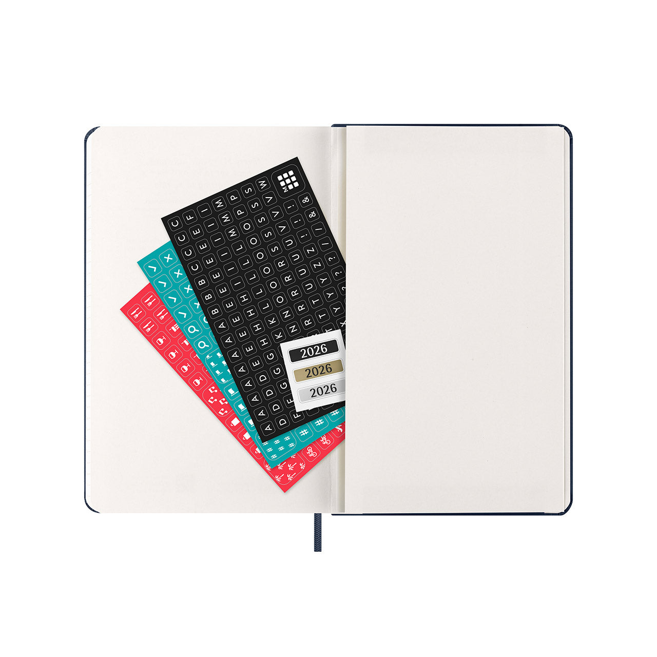 2026 Weekly Notebook Diary Hard Cover Large Sapphire Blue