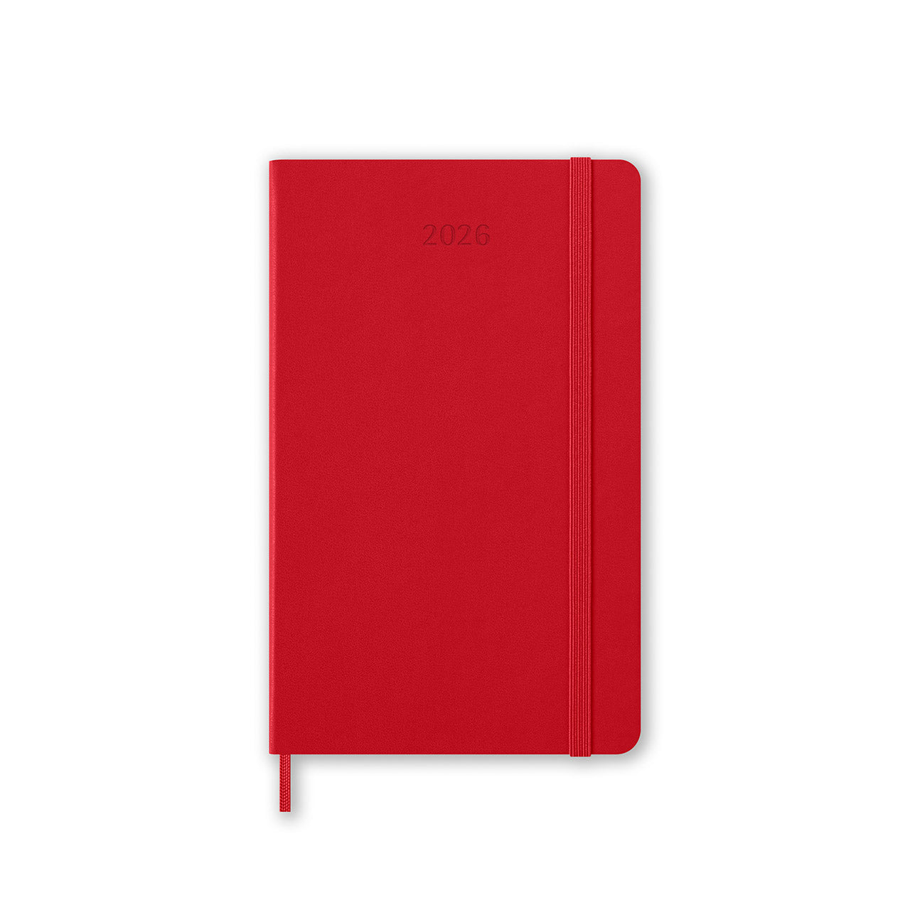 2026 Daily Diary Hard Cover Large Scarlet Red