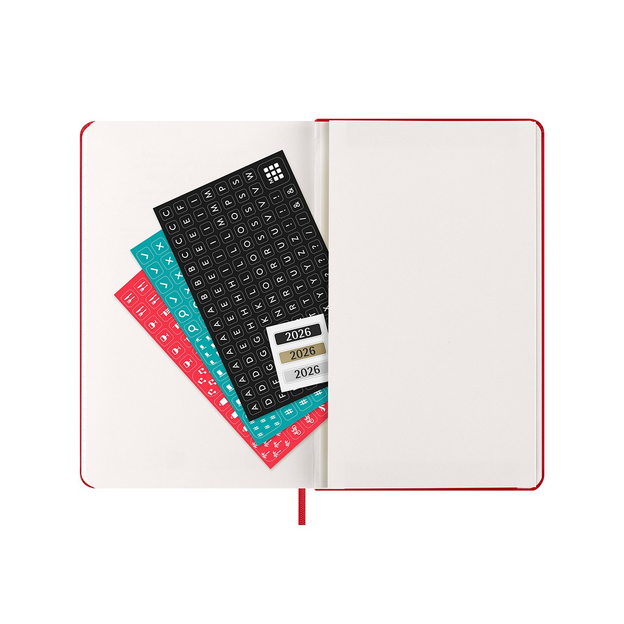 2026 Daily Diary Hard Cover Large Scarlet Red