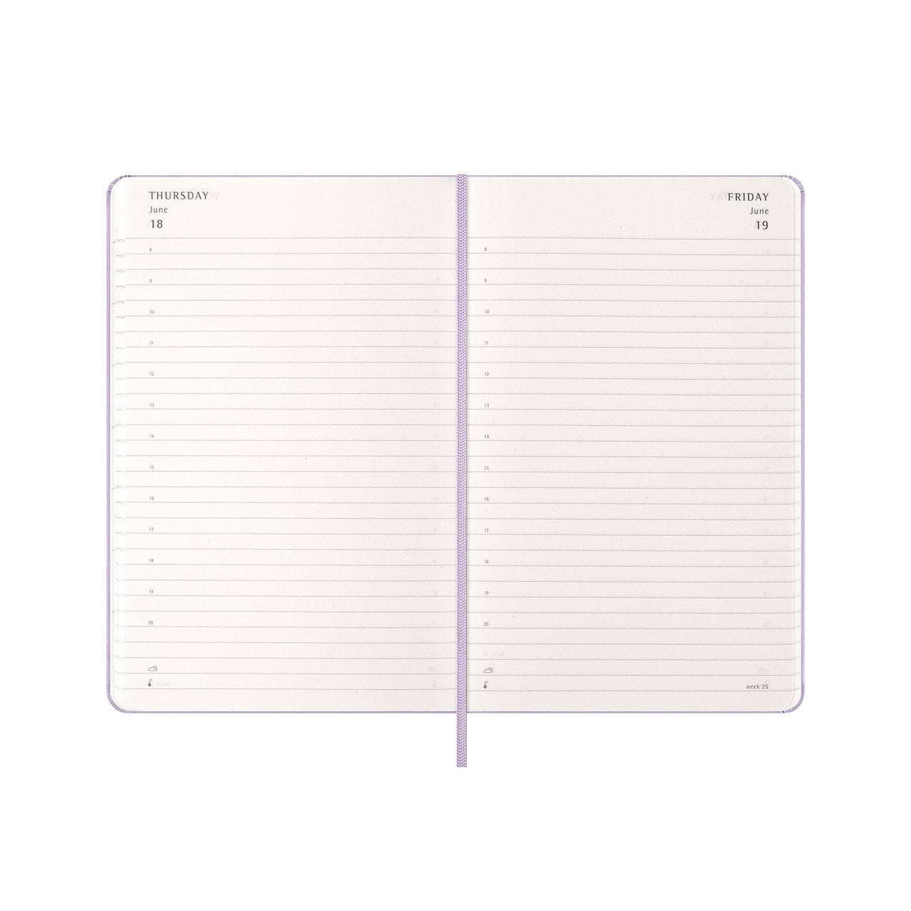 2026 Daily Diary Hard Cover Large Lilac