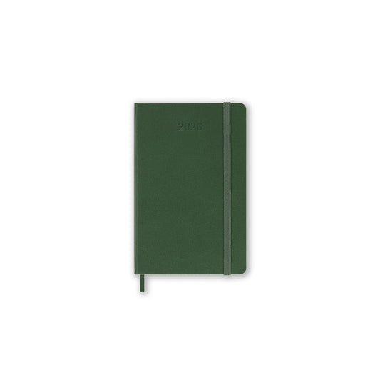 2026 Daily Diary Hard Cover Pocket Myrtle Green