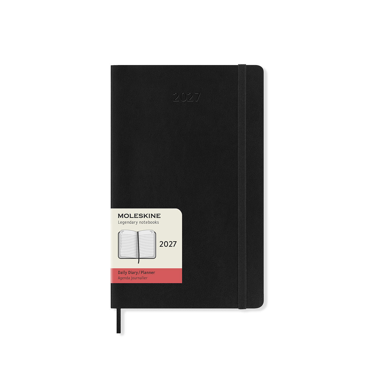 2027 Daily Diary Soft Cover Large Black