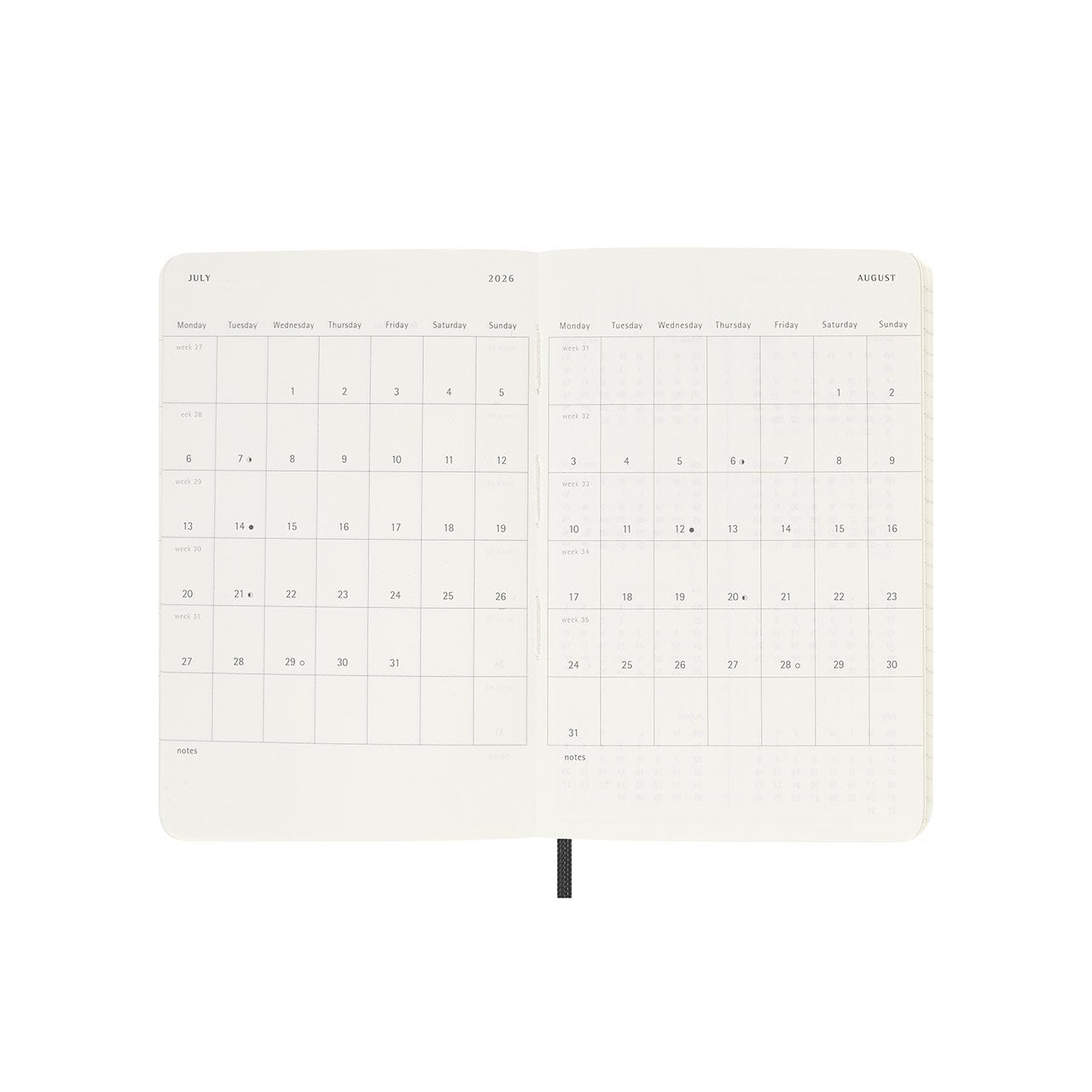 2026 Monthly Soft Cover Diary Pocket