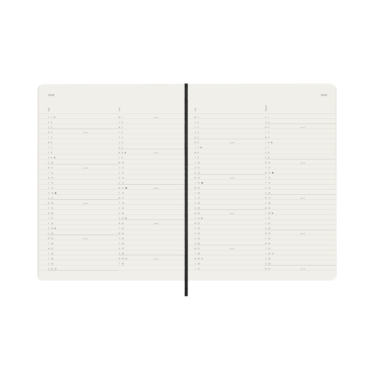 2026 Monthly Soft Cover Diary Extra Large