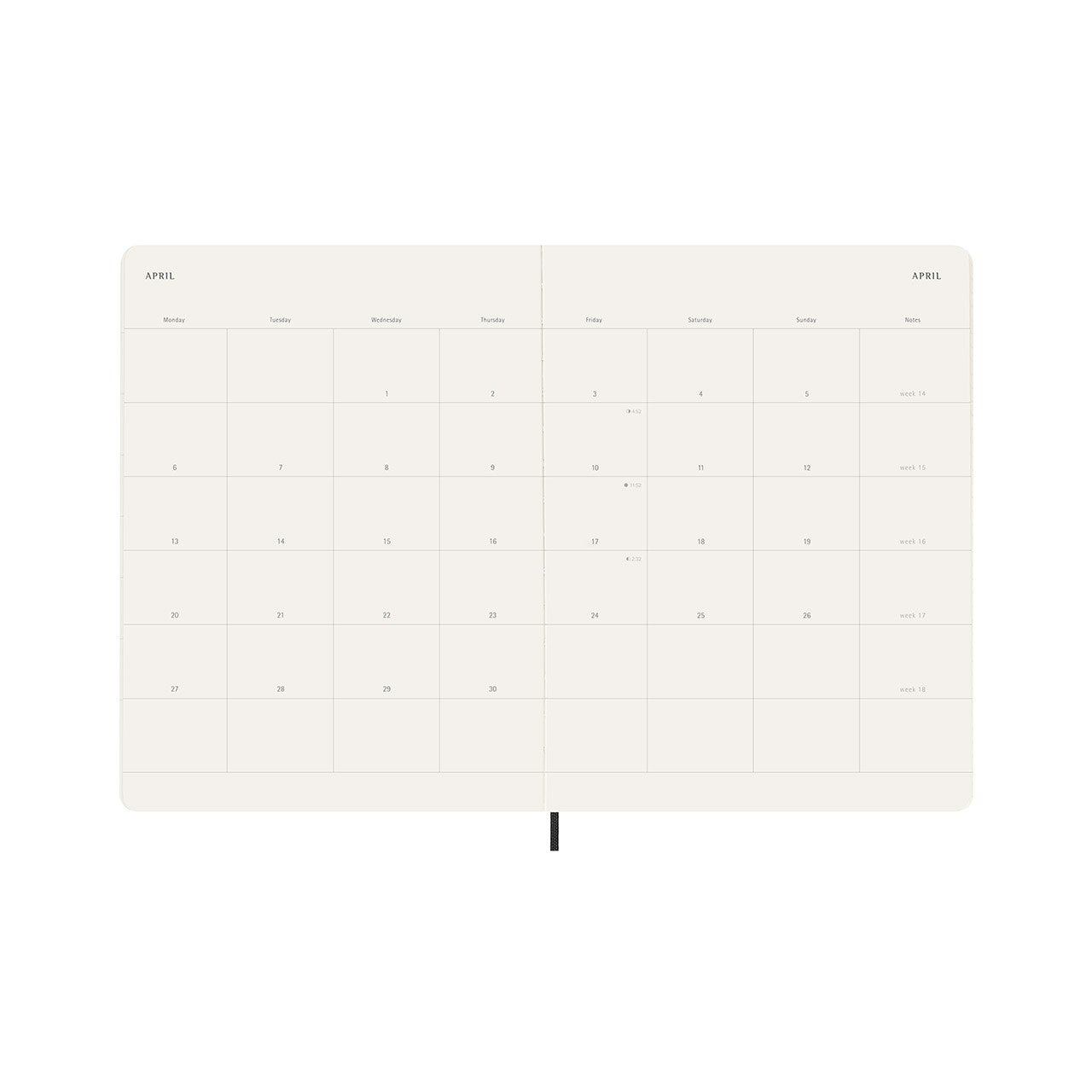 2026 Monthly Soft Cover Diary Extra Large