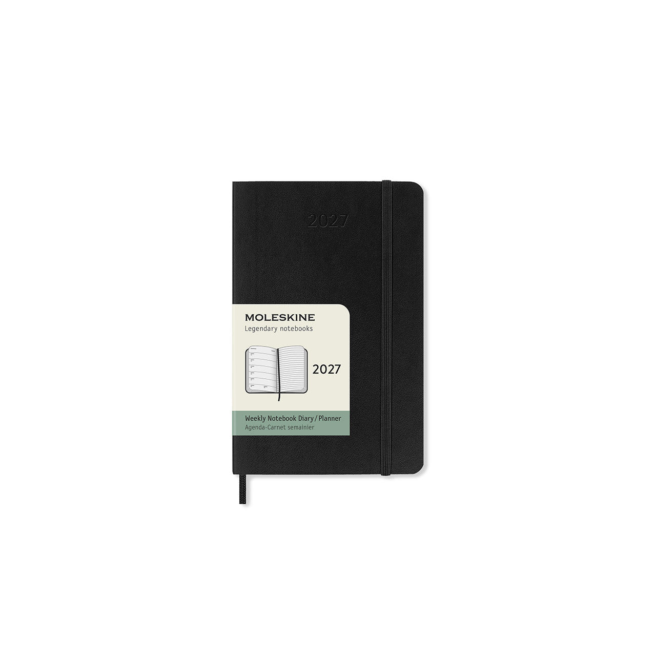 2027 Weekly Diary Soft Cover Pocket Black