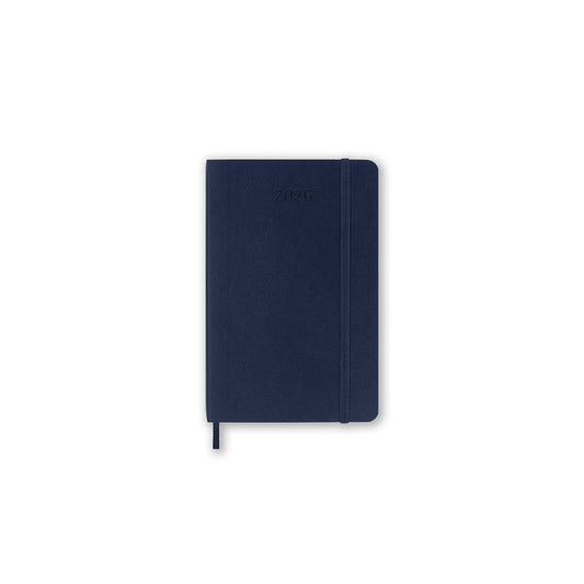 2026 Weekly Notebook Soft Cover Diary Pocket Sapphire Blue