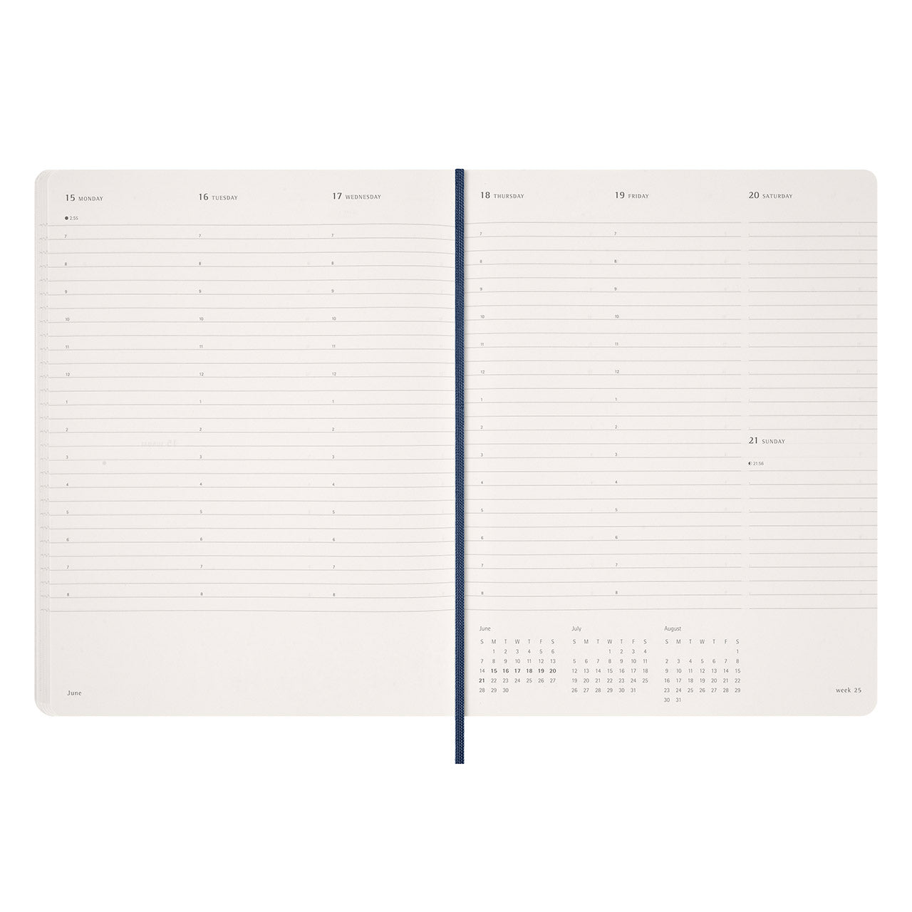2026 Weekly Vertical Hard Cover Diary Extra Extra Large Sapphire Blue