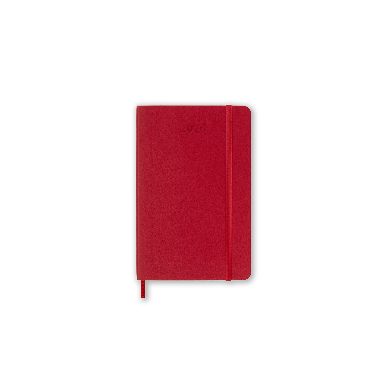 2026 Daily Diary Soft Cover Pocket Scarlet Red