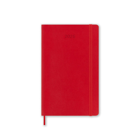 2026 Daily Diary Soft Cover Large Scarlet Red