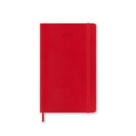 2026 Weekly Notebook Soft Cover Diary Large Scarlet Red