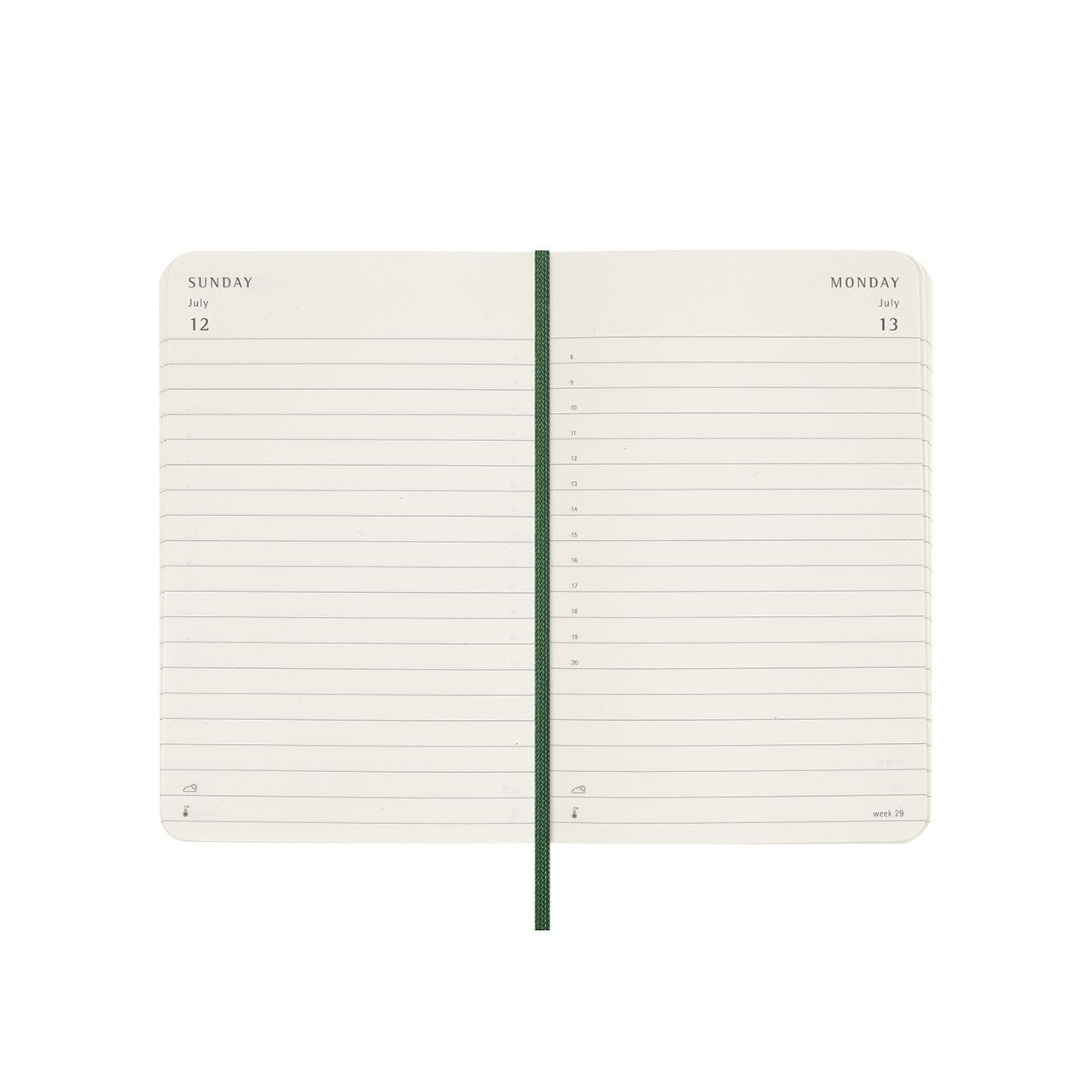 2026 Daily Diary Soft Cover Pocket Myrtle Green