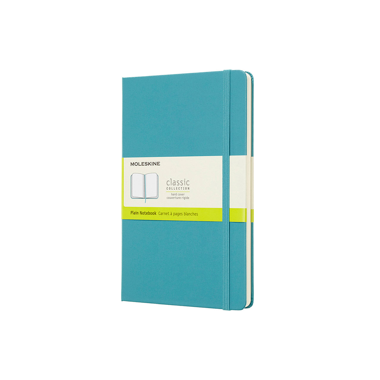 Classic Large Hard Cover Notebook Reef Blue Plain