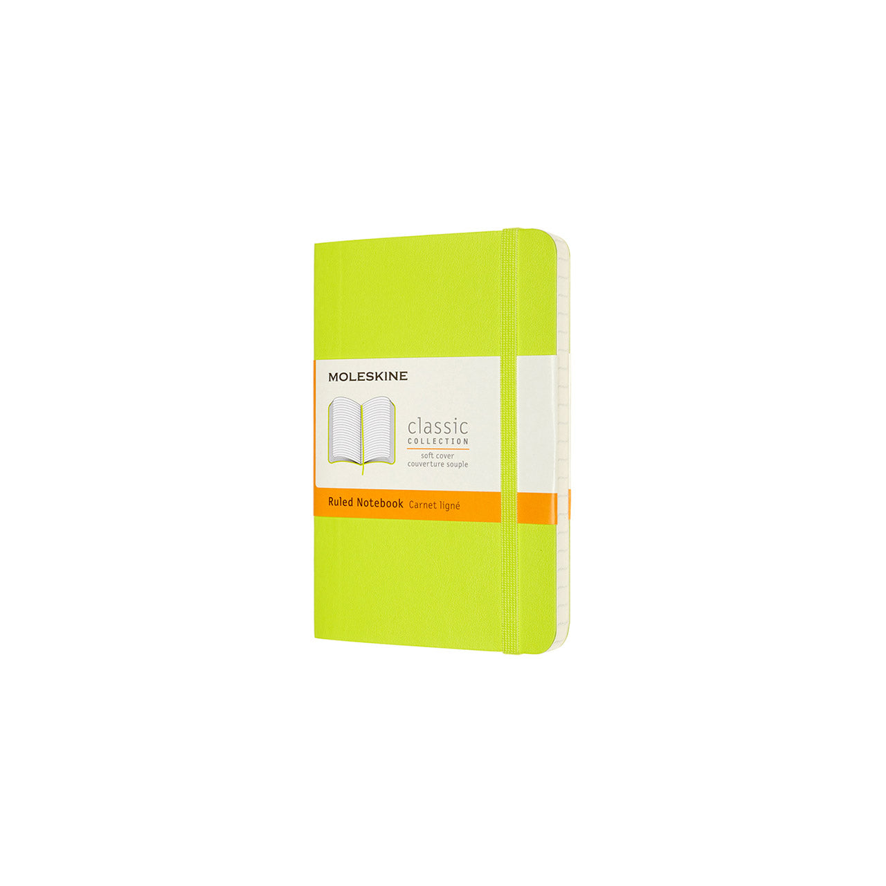 Classic Pocket Soft Cover Notebook Lemon Green