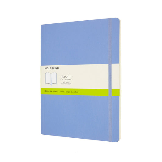 Classic Extra Large Soft Cover Notebook Hydrangea Blue