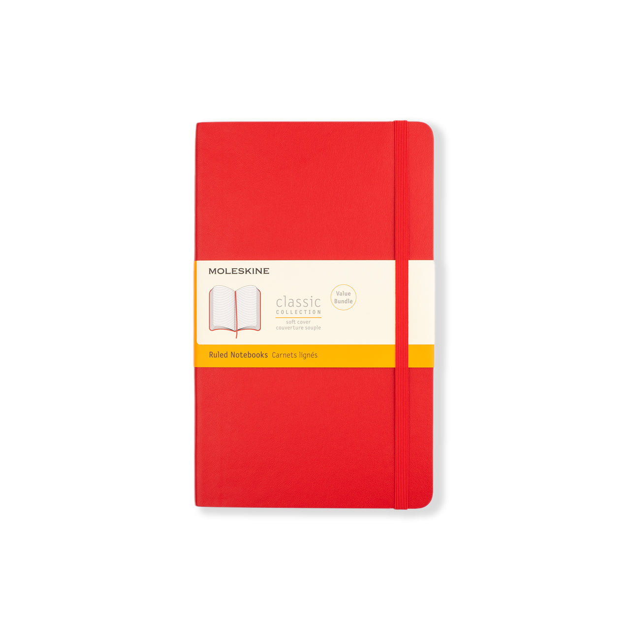 Classic Soft Cover Notebook Bundle Large Scarlet Red