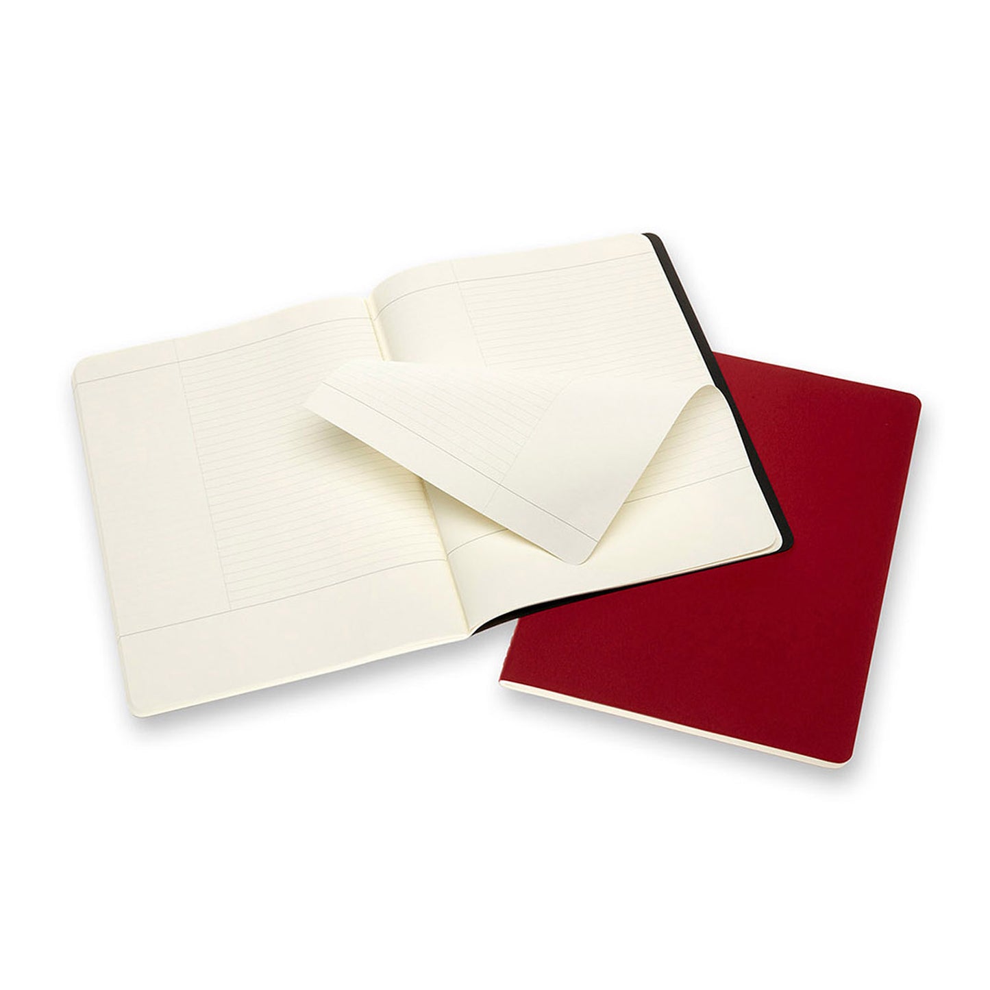 Subject Cahier Extra Large Black & Cranberry Red