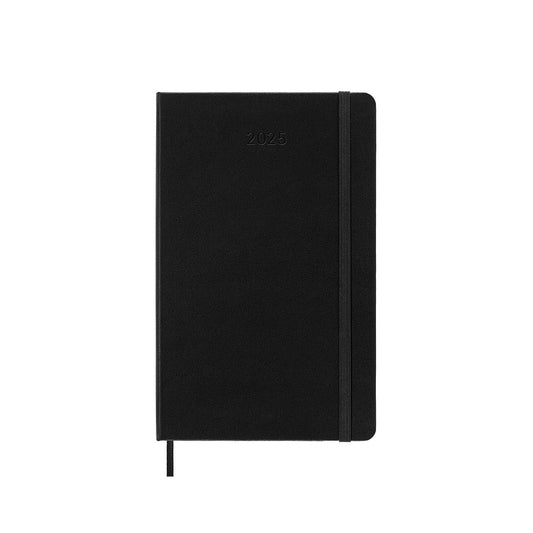 2025 Hard Cover Daily Diary Large Black