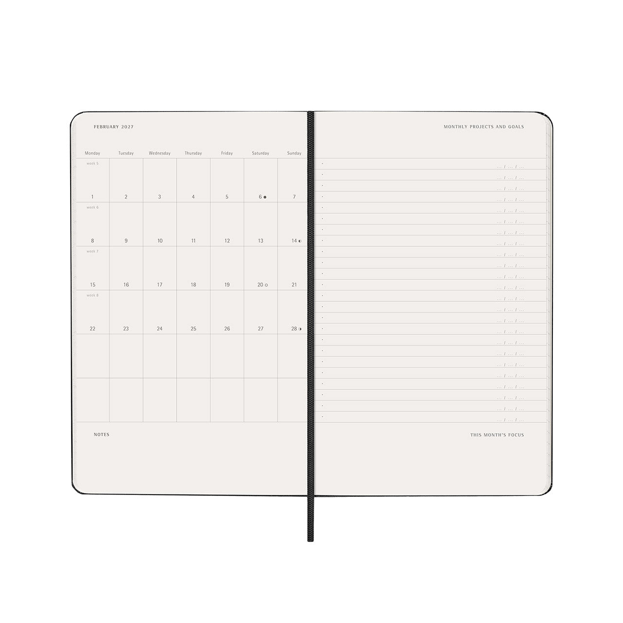 2027 Pro Weekly Diary Vertical Hard Cover Large