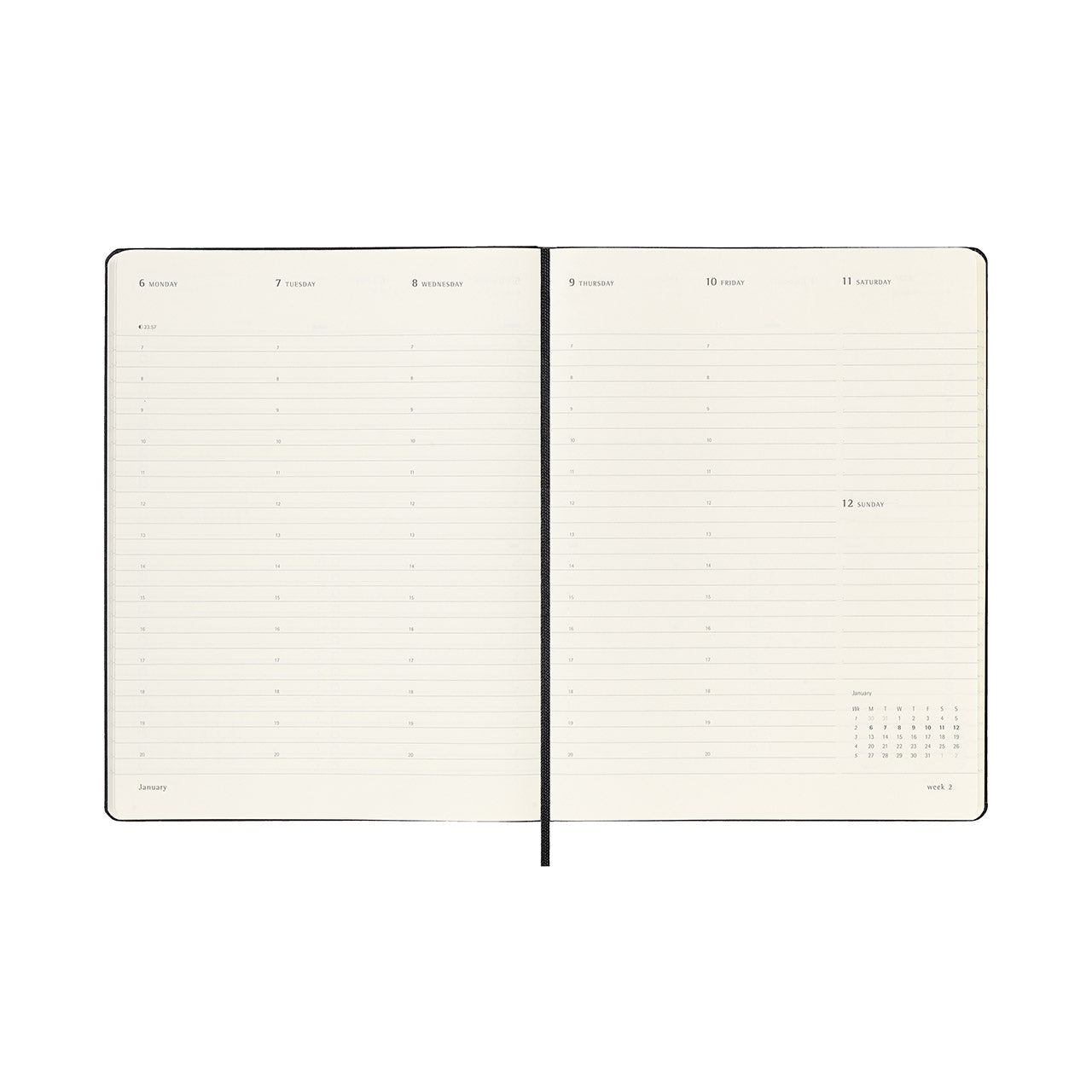 2025 Hard Cover Pro Weekly Vertical Diary Extra Large