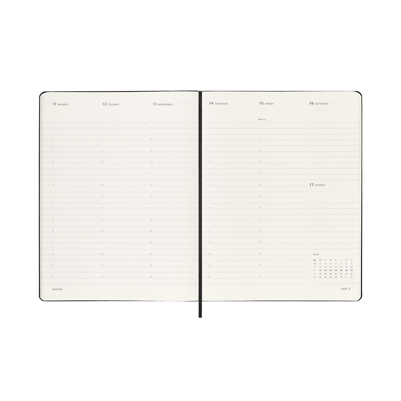 2027 Pro Weekly Diary Vertical Hard Cover Diary Extra Large