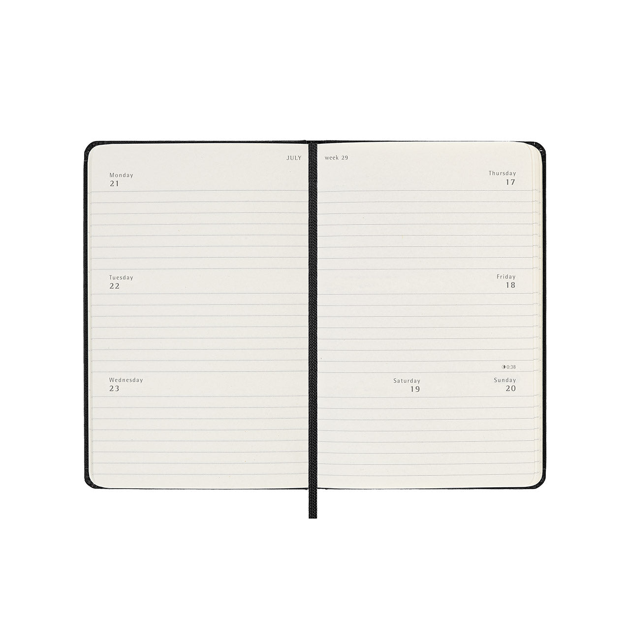 2025 Hard Cover Weekly Horizontal Diary Pocket