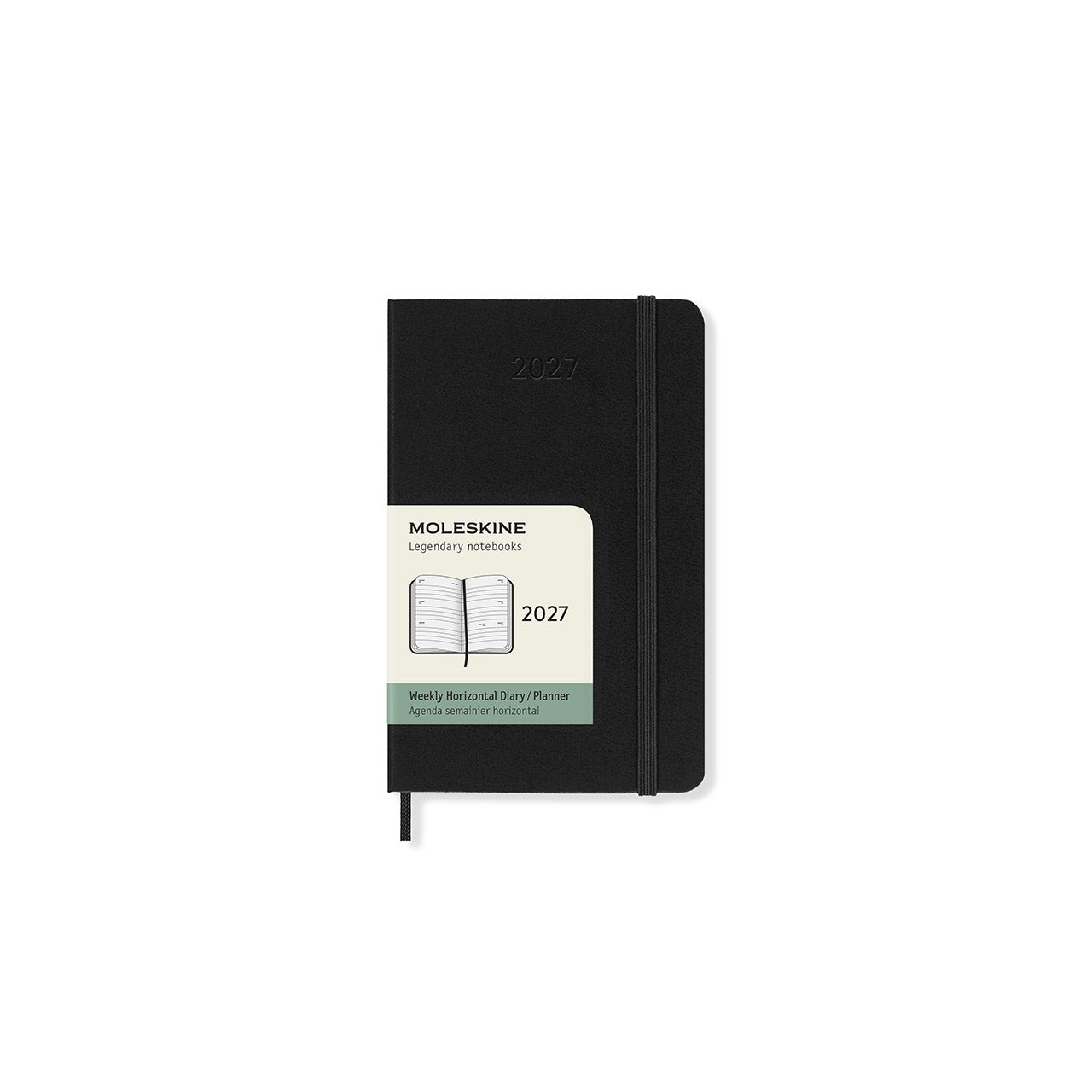 2027 Weekly Diary Horizontal Hard Cover Pocket