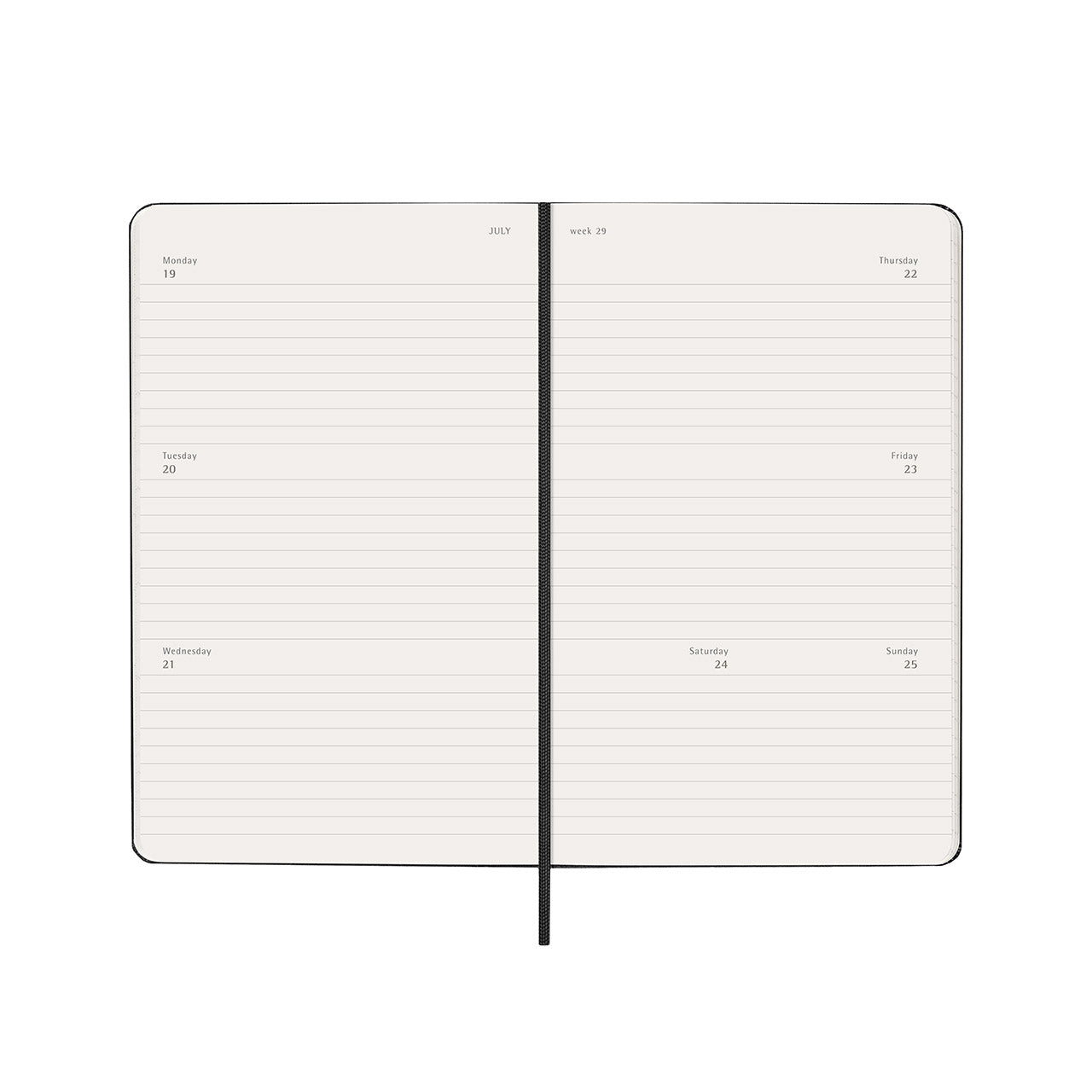 2027 Weekly Diary Horizontal Hard Cover Large