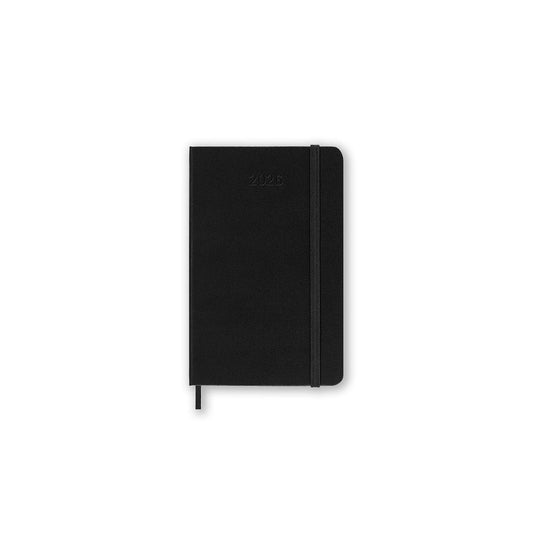 2026 Weekly Notebook Diary Hard Cover Pocket Black