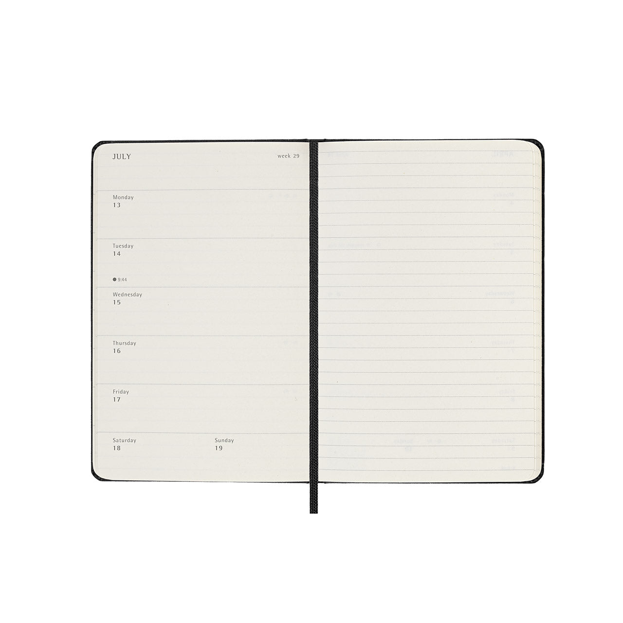 2026 Weekly Notebook Diary Hard Cover Pocket Sapphire Blue