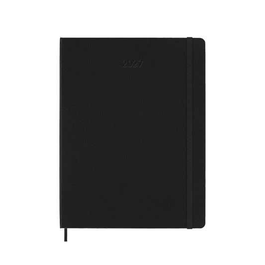 2027 Weekly Notebook Hard Cover Diary Extra Large Black