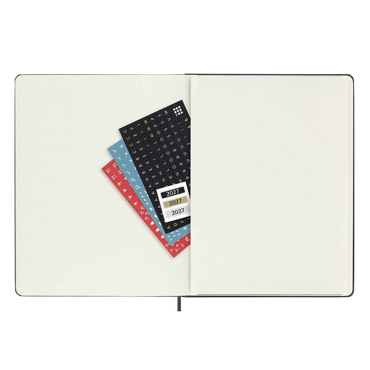 2027 Weekly Notebook Hard Cover Diary Extra Large Black