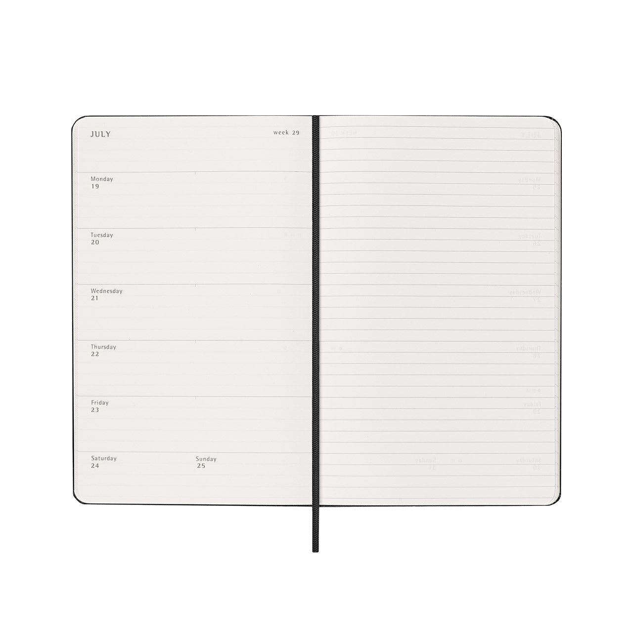 2026-27 18 Month Weekly Notebook Hard Cover Diary Large Black