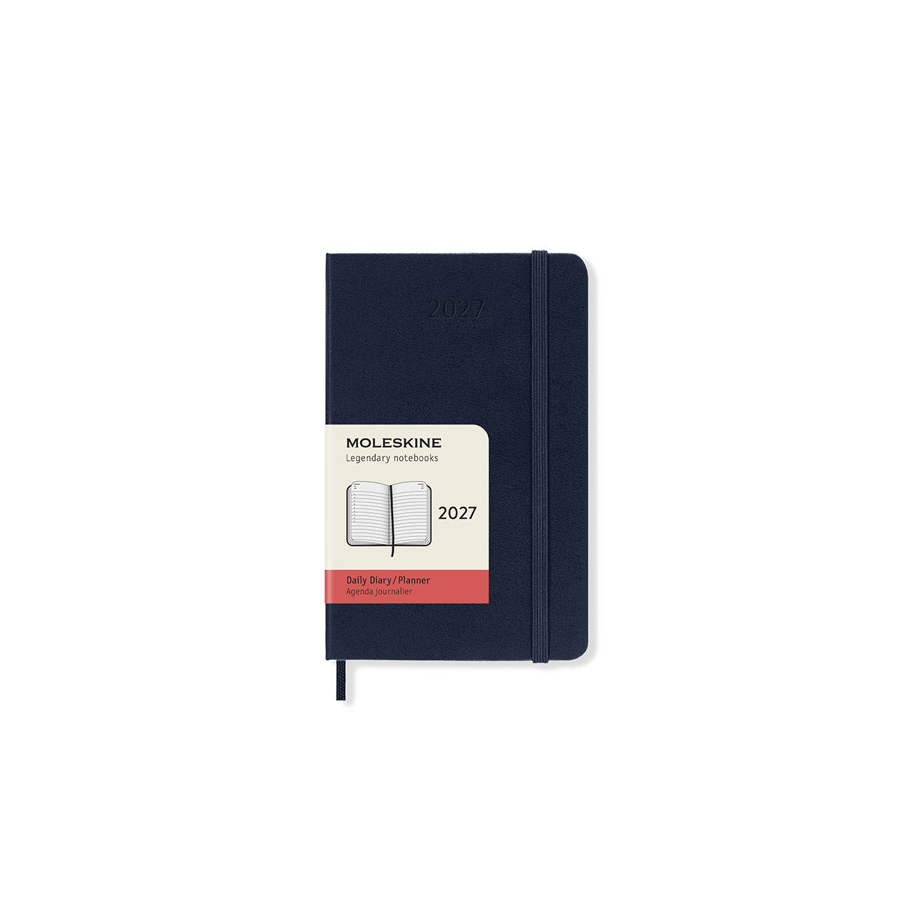 2027 Daily Diary Hard Cover Pocket Sapphire Blue