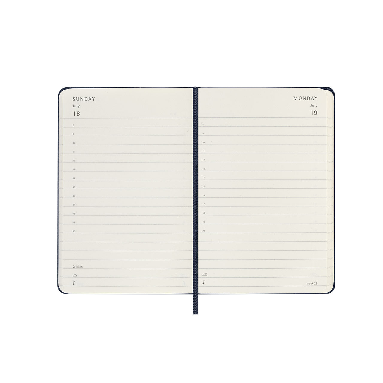 2027 Daily Diary Hard Cover Pocket Sapphire Blue