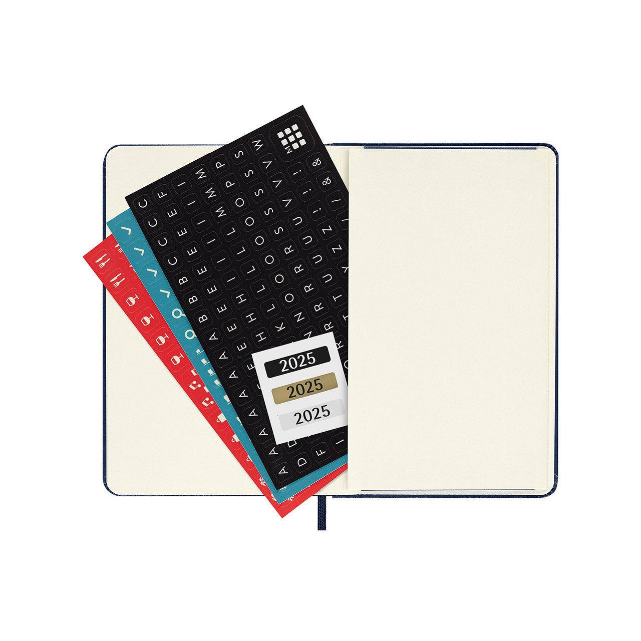 2025 Hard Cover Weekly Notebook Diary Pocket Sapphire Blue