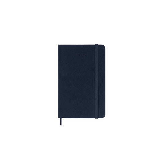 2027 Weekly Notebook Diary Hard Cover Pocket Sapphire Blue