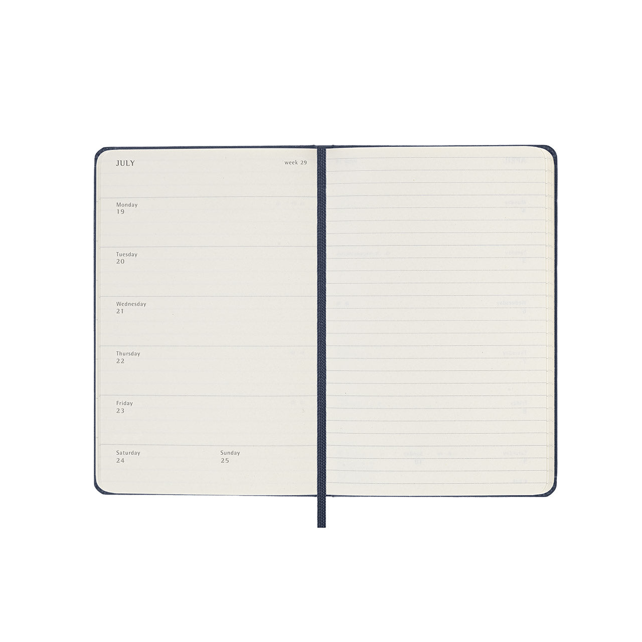 2027 Weekly Notebook Diary Hard Cover Pocket Myrtle Green
